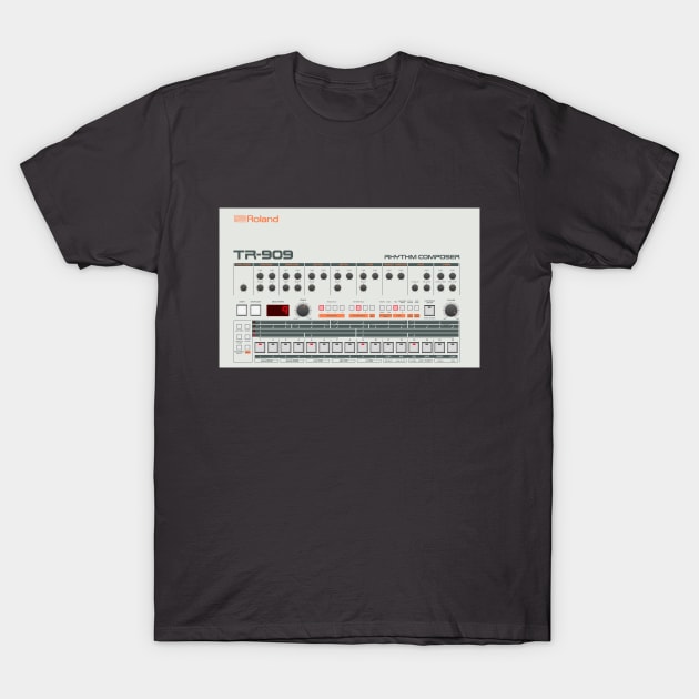 Roland TR-909 Rhythm Composer T-Shirt by RetroFitted